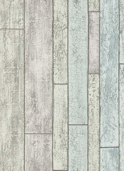 product image for Bram Faux Wood Wallpaper in Grey, Green, and Blue design by BD Wall 21