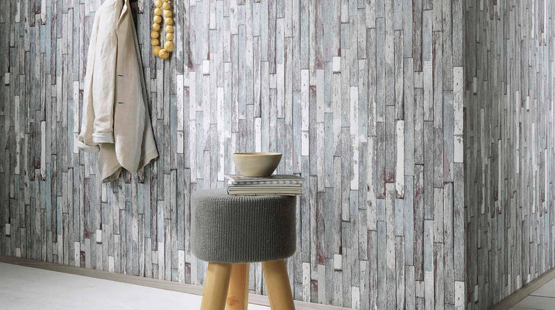 media image for Brecken Faux Wood Plank Wallpaper design by BD Wall 281