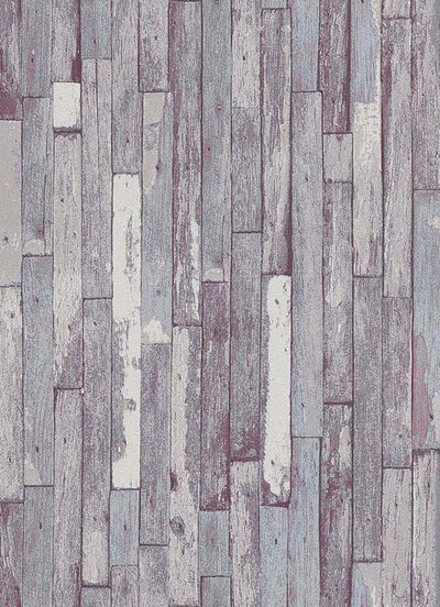 product image for Brecken Faux Wood Plank Wallpaper in Grey and Violet design by BD Wall 92
