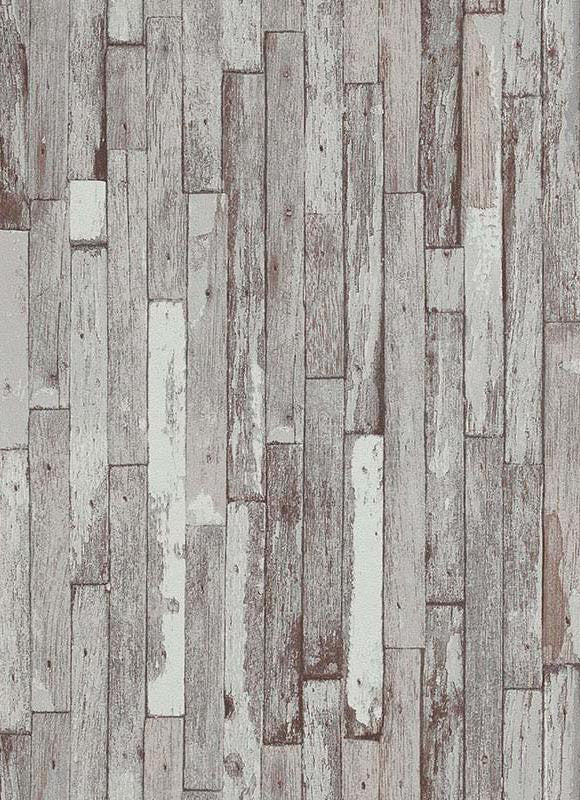 media image for Brecken Faux Wood Plank Wallpaper in Taupe and Grey design by BD Wall 226