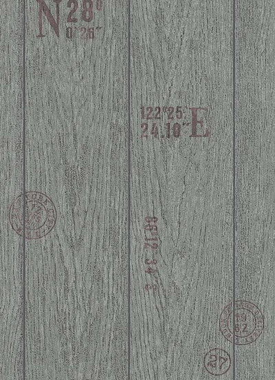 product image of Brenden Faux Wood Wallpaper in Grey and Black design by BD Wall 581