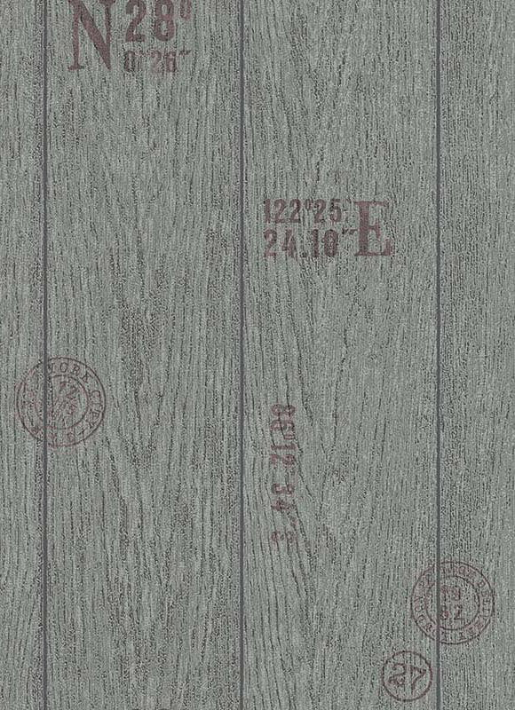 media image for Brenden Faux Wood Wallpaper in Grey and Black design by BD Wall 266