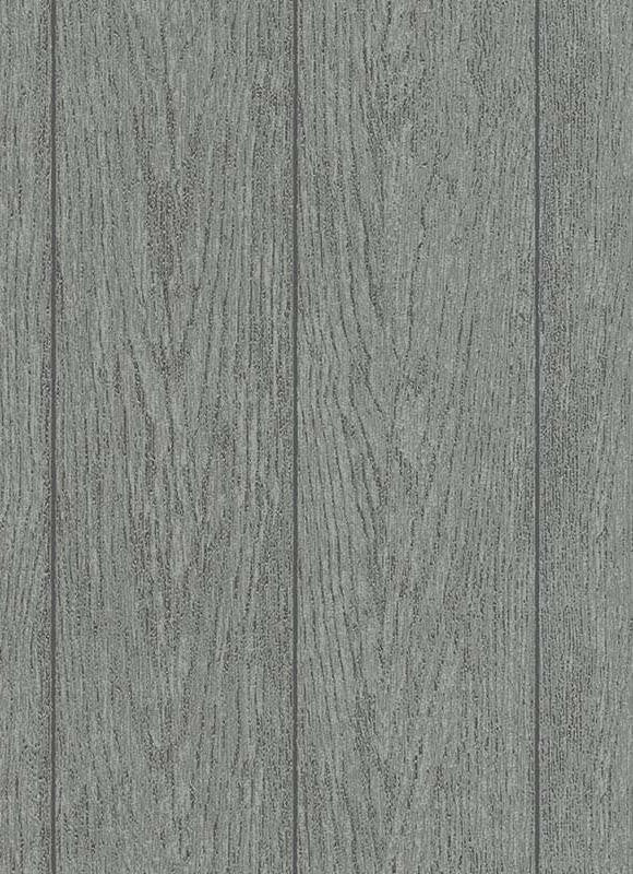 media image for Brennan Faux Wood Wallpaper in Grey and Black design by BD Wall 222