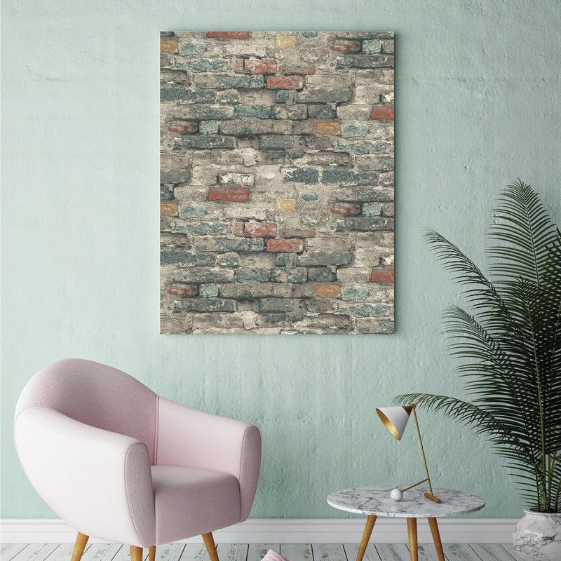 media image for Brick Alley Peel & Stick Wallpaper in Blue by RoomMates for York Wallcoverings 215