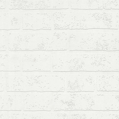 product image of Bridgers White Exposed Brick Wall Paintable Wallpaper by Brewster Home Fashions 555