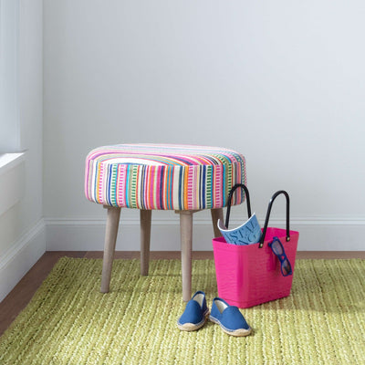 product image for bright stripe mini rug ottoman by annie selke ash10522 moo 2 25