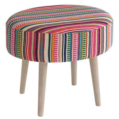product image of bright stripe mini rug ottoman by annie selke ash10522 moo 1 569