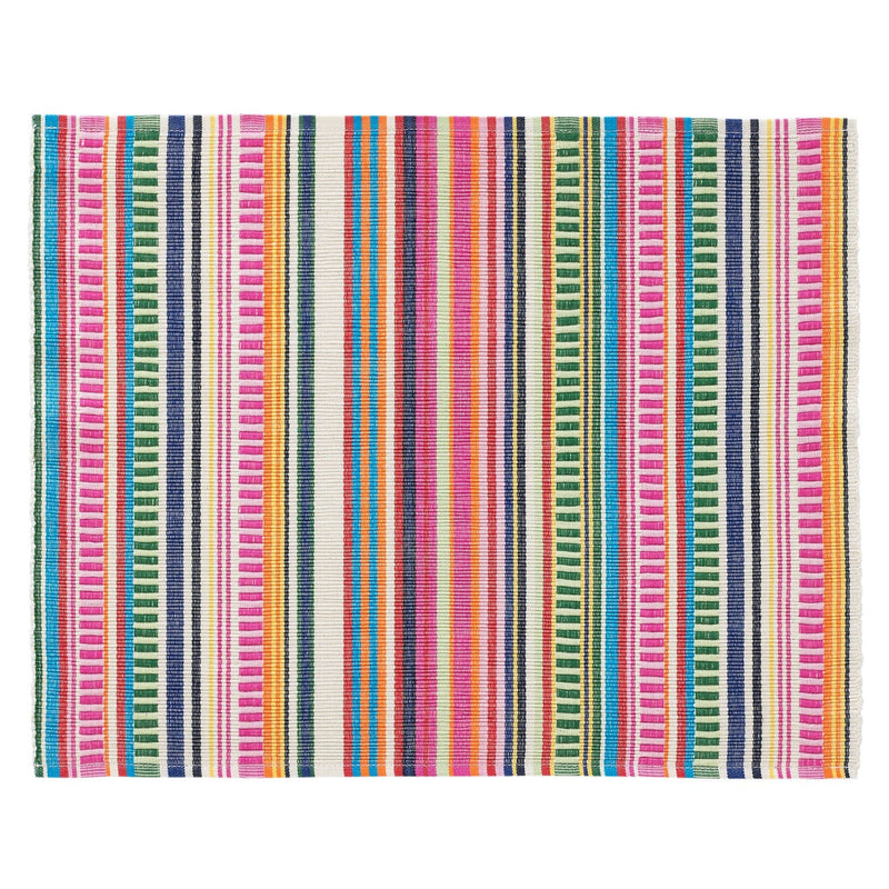 media image for bright stripe placemat by annie selke fr505 p4 1 221