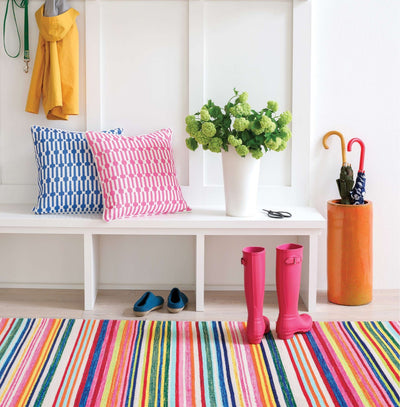 product image for bright stripe indoor outdoor rug by annie selke da1087 258 4 2