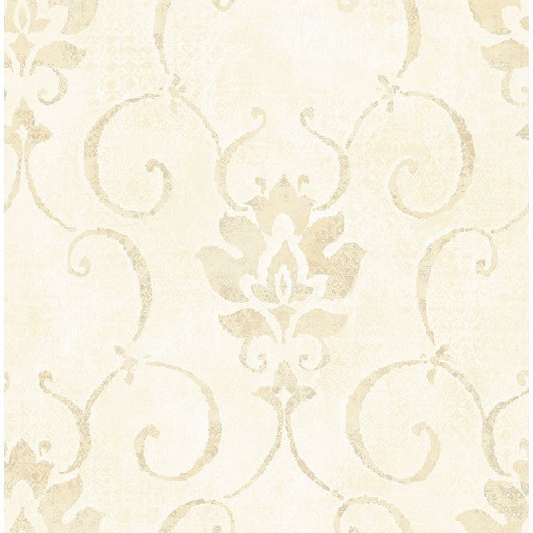 media image for Brilliant Wallpaper in Ivory and Cream by Seabrook Wallcoverings 20