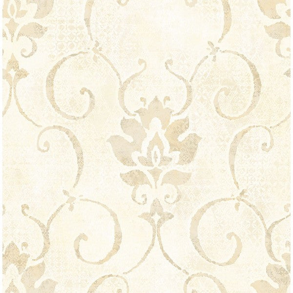 media image for Brilliant Wallpaper in Ivory and Pearlescent by Seabrook Wallcoverings 219