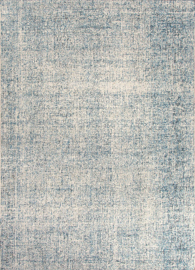 product image for Britta Collection 100% Wool Area Rug in White Ice & Blue Print by Jaipur 52