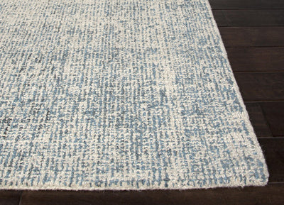 product image for Britta Collection 100% Wool Area Rug in White Ice & Blue Print by Jaipur 81