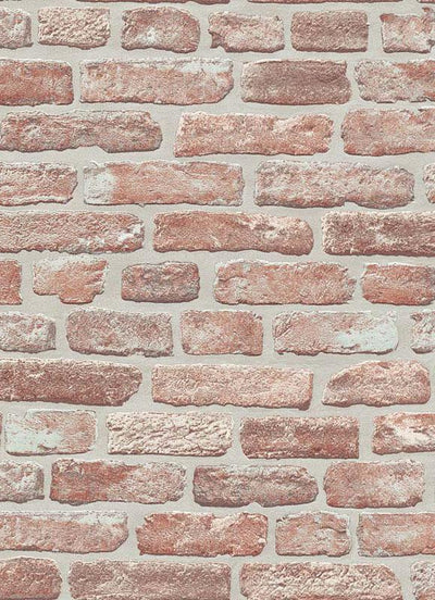 product image of Brittany Faux Brick Wallpaper in Red and Brown design by BD Wall 568