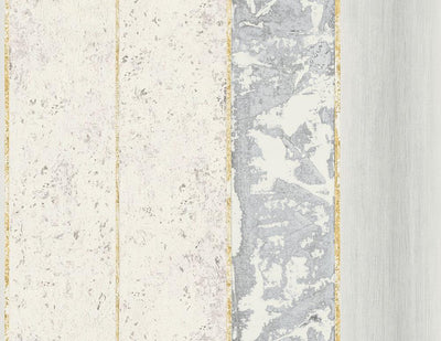 product image of Brushwood Stripe Wallpaper in Gold, Grey, and Blue from the Transition Collection by Mayflower 514