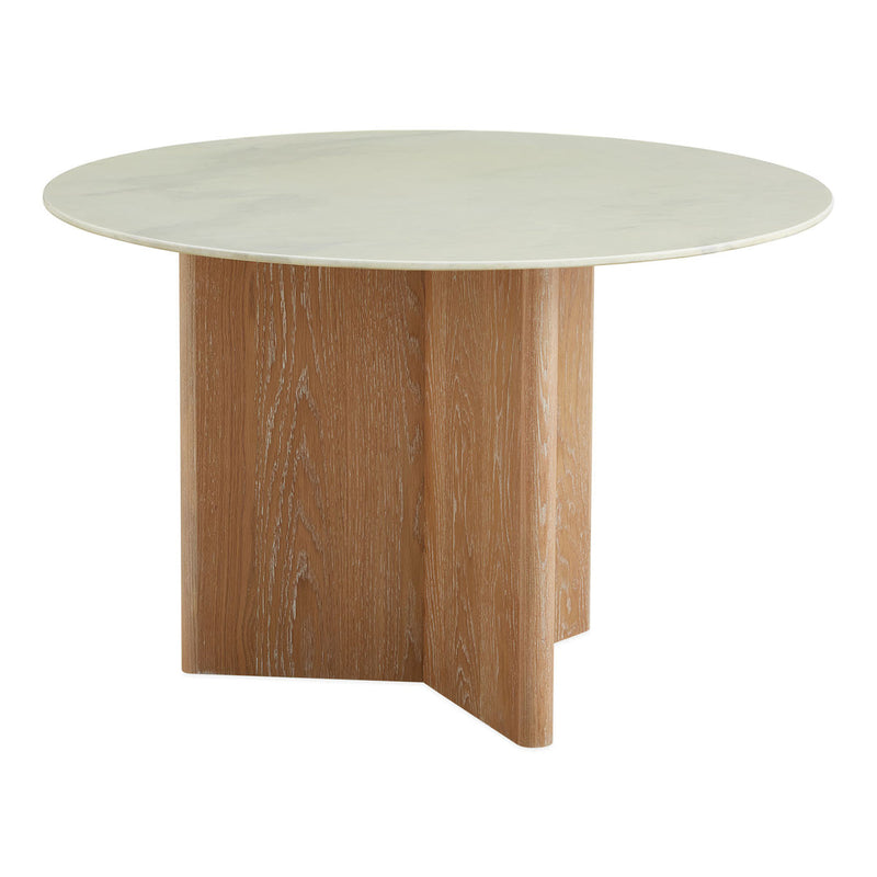 media image for Kit Brussels Y Base Cerused Oak White Marble Dining Table By Jonathan Adler Ja 33203 2 24