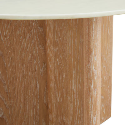 product image for Kit Brussels Y Base Cerused Oak White Marble Dining Table By Jonathan Adler Ja 33203 3 77