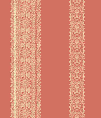 product image for Brynn Coral Paisley Stripe Wallpaper from the Kismet Collection by Brewster Home Fashions 89