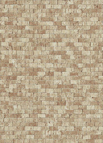 product image for Brynn Faux Brick Wallpaper in Brown design by BD Wall 49