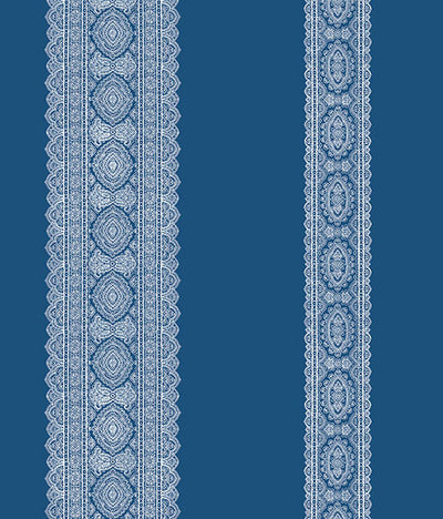 product image for Brynn Indigo Paisley Stripe Wallpaper from the Kismet Collection by Brewster Home Fashions 13