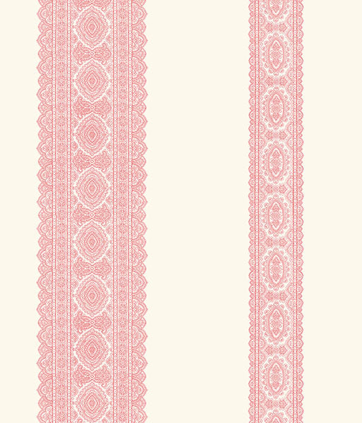 media image for Brynn Pink Paisley Stripe Wallpaper from the Kismet Collection by Brewster Home Fashions 297