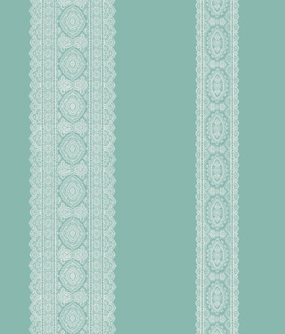 product image for Brynn Turquoise Paisley Stripe Wallpaper from the Kismet Collection by Brewster Home Fashions 85