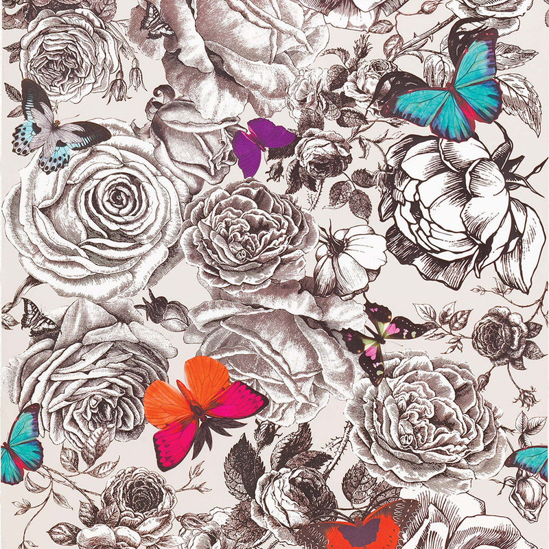 media image for Butterfly Garden Wallpaper in Multi from the Enchanted Gardens Collection by Osborne & Little 245