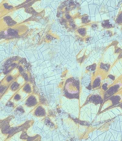 product image for Butterfly Wallpaper in Gold, Purple, and Blue from the Aerial Collection by Mayflower Wallpaper 45