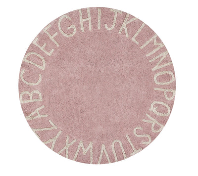 product image of round abc rug in natural vintage nude design by lorena canals 1 55