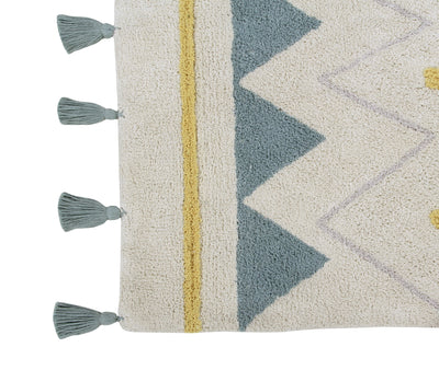 product image for Azteca Natural Rug in Vintage Blue design by Lorena Canals 72