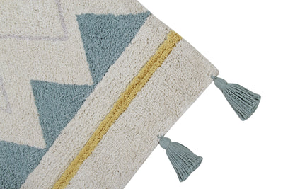 product image for Azteca Natural Rug in Vintage Blue design by Lorena Canals 53
