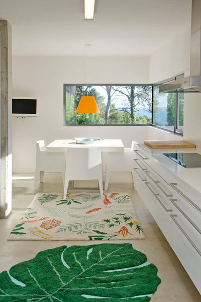 product image for monstera leaf rug design by lorena canals 8 44