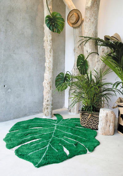 product image for monstera leaf rug design by lorena canals 6 17