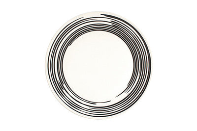 product image of Salamanca Dinner Plate in Black & White Stripe design by Canvas 55