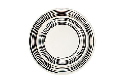 product image for Salamanca Salad Plate in Black & White Stripe design by Canvas 89