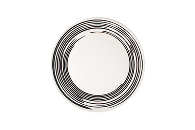 product image for Salamanca Salad Plate in Black & White Stripe design by Canvas 12