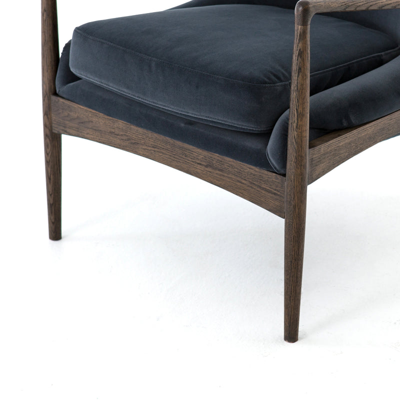 media image for Braden Chair In Modern Velvet Shadow 264