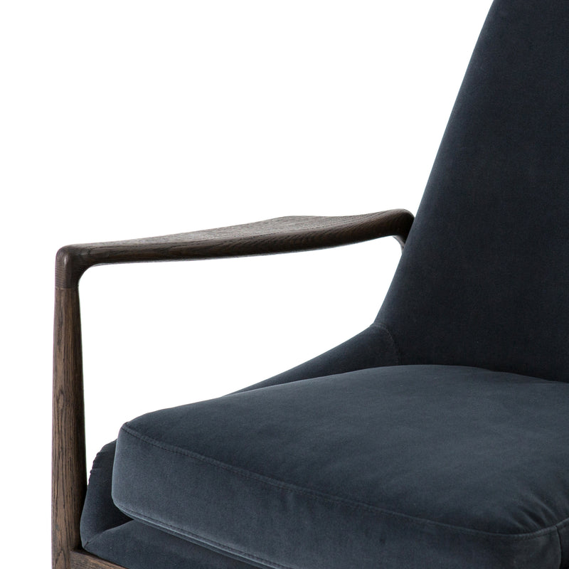 media image for Braden Chair In Modern Velvet Shadow 284