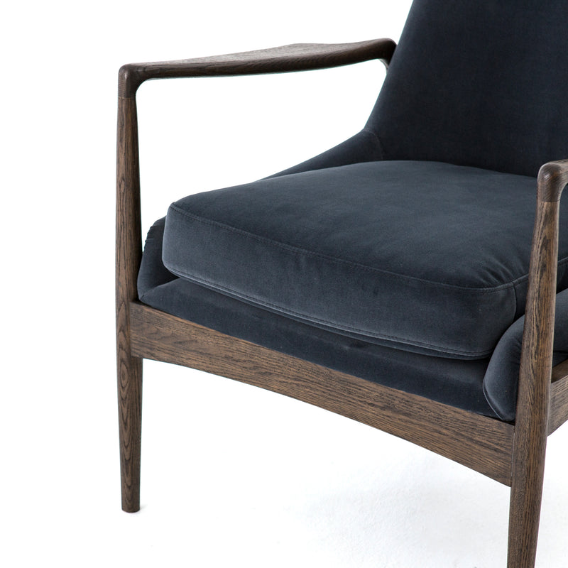 media image for Braden Chair In Modern Velvet Shadow 24
