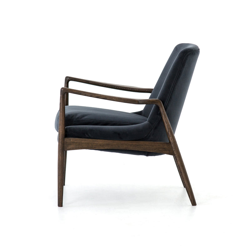 media image for Braden Chair In Modern Velvet Shadow 275
