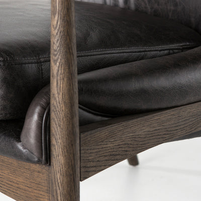 product image for Aidan Leather Chair In Durango Smoke 13
