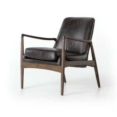 product image for Aidan Leather Chair In Durango Smoke 48