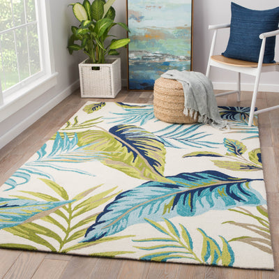 product image for fraise indoor outdoor floral blue green area rug by jaipur living 2 87