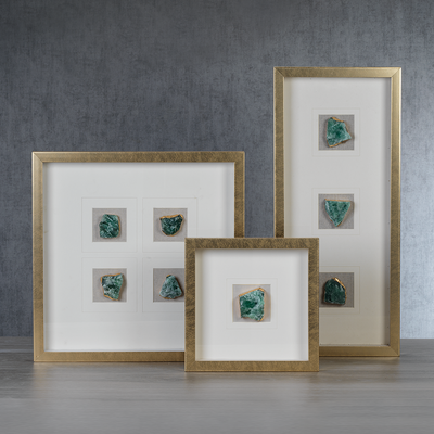 product image for 4 piece gold framed emerald crystal wall decor by zodax ch 5565 2 67