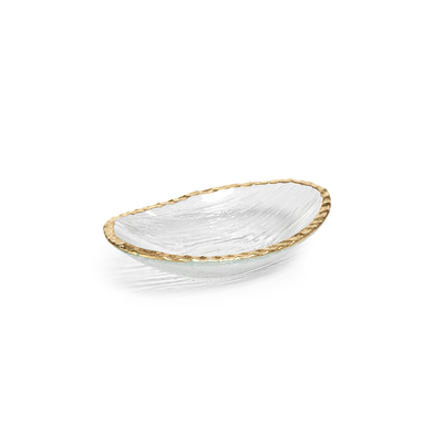product image for cassiel clear bowls w jagged gold rim set of 3 by zodax ch 5763 1 88