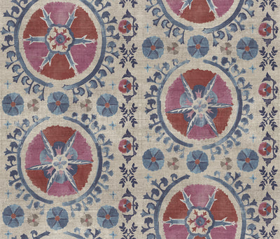 product image for Fleurus Wallpaper in Red/Blue by Christiane Lemieux for York Wallcoverings 28