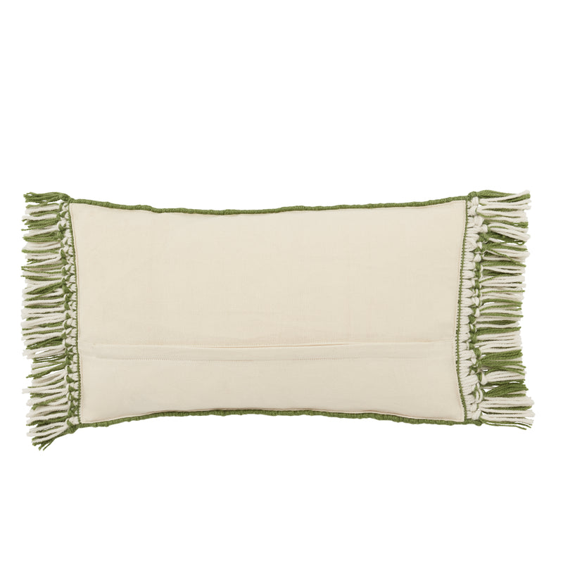 media image for Chesa Perdita Indoor/Outdoor Green & Ivory Pillow 2 250