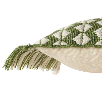 product image for Chesa Perdita Indoor/Outdoor Green & Ivory Pillow 3 67