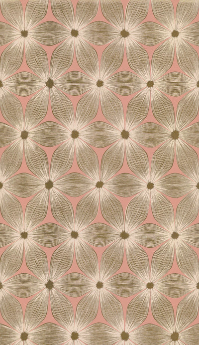 product image of Everlasting Coral/Gold Wallpaper from the Modern Artisan II Collection by Candice Olson 581