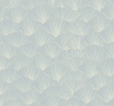 product image of Luminous Ginkgo Blue Wallpaper from the Modern Artisan II Collection by Candice Olson 582